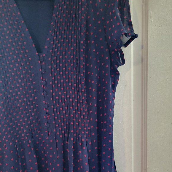 Navy Polkadot Dress Size 10 - Picture 9 of 10